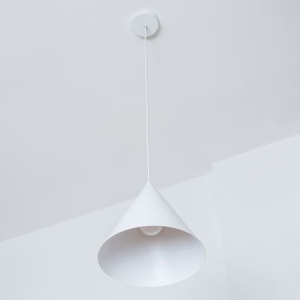 Pendellampa med sladd ETNA II 1xE27/15W/230V Ø 25 cm vit
