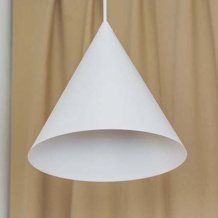 Pendellampa med sladd ETNA II 1xE27/15W/230V Ø 25 cm vit