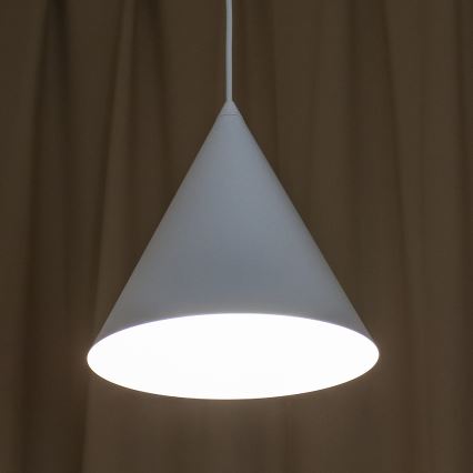Pendellampa med sladd ETNA II 1xE27/15W/230V Ø 25 cm vit