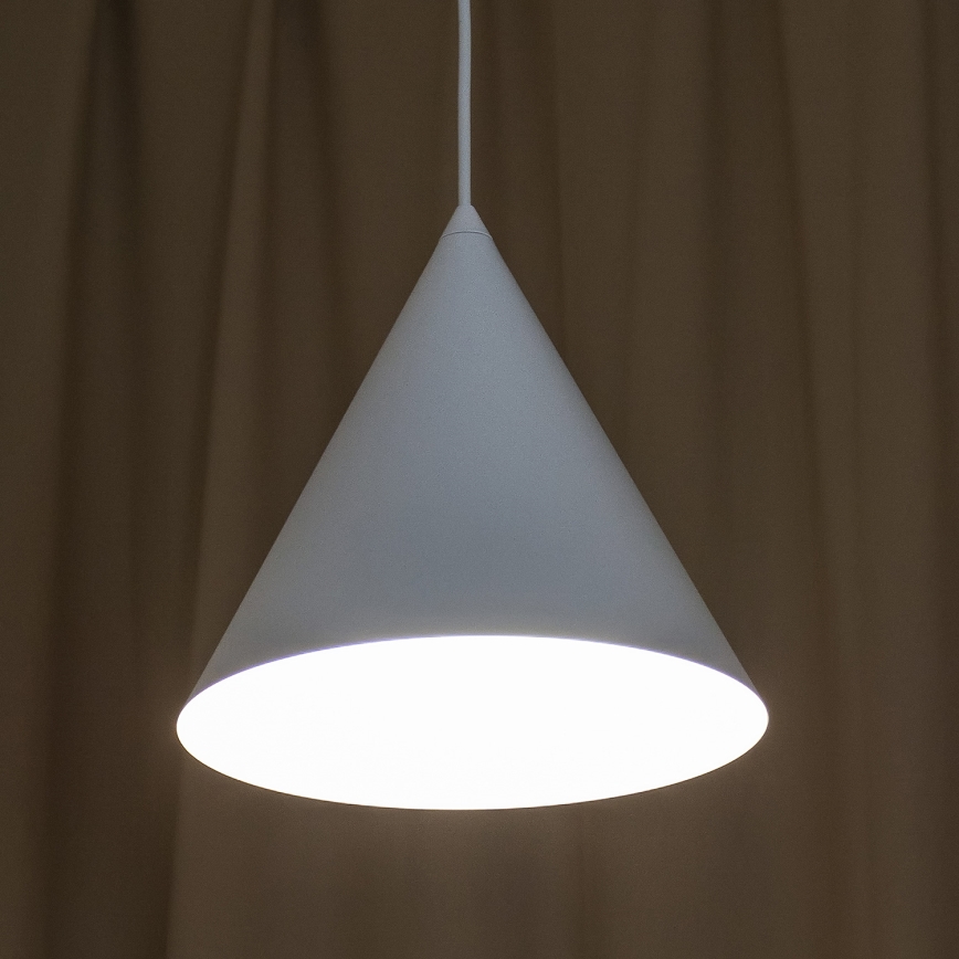 Pendellampa med sladd ETNA II 1xE27/15W/230V Ø 25 cm vit