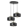 Pendellampa med sladd IGNIA 3xE27/60W/230V svart