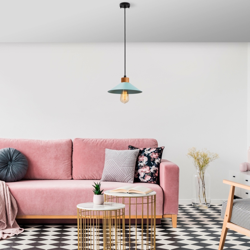 Pendellampa med sladd MANAVGAT 1xE27/40W/230V blå/brun