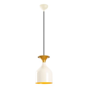 Pendellampa med vajer SIVANI 1xE27/40W/230V vit/koppar