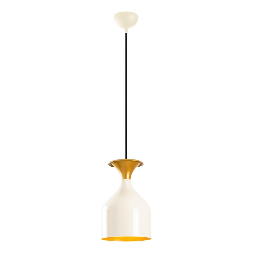 Pendellampa med vajer SIVANI 1xE27/40W/230V vit/koppar