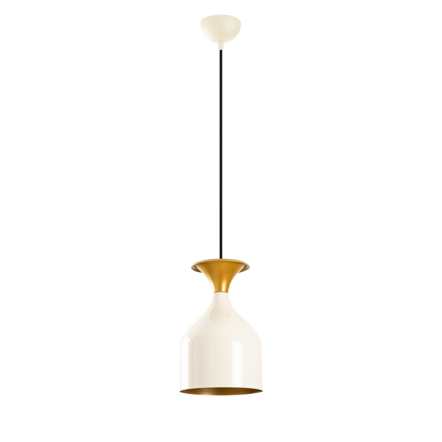 Pendellampa med vajer SIVANI 1xE27/40W/230V vit/koppar