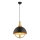 Pendellampa MONZA 1xE27/40W/230V 30 cm svart/guld