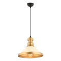 Pendellampa MONZA 1xE27/40W/230V Ø 30 cm krämfärgad/guld