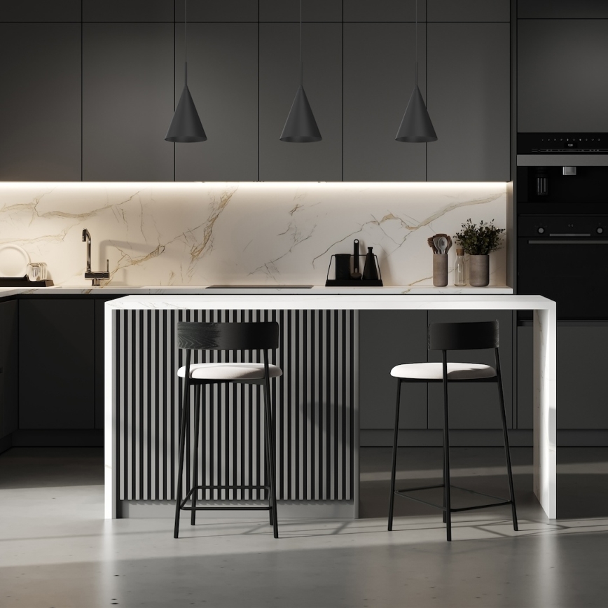 Pendellampa på kabel CAPITAL 1xGX53/15W/230V Ø 17 cm svart