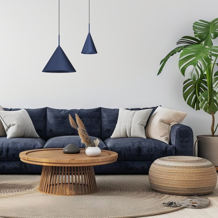 Pendellampa på kabel CAPITAL 1xGX53/15W/230V Ø 32 cm blå