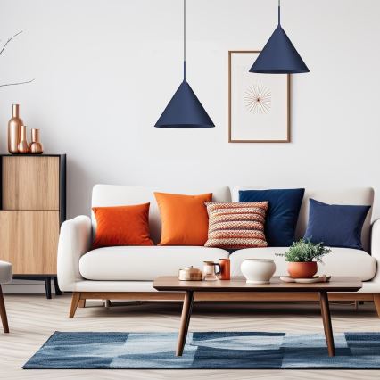 Pendellampa på kabel CAPITAL 1xGX53/15W/230V Ø 32 cm blå