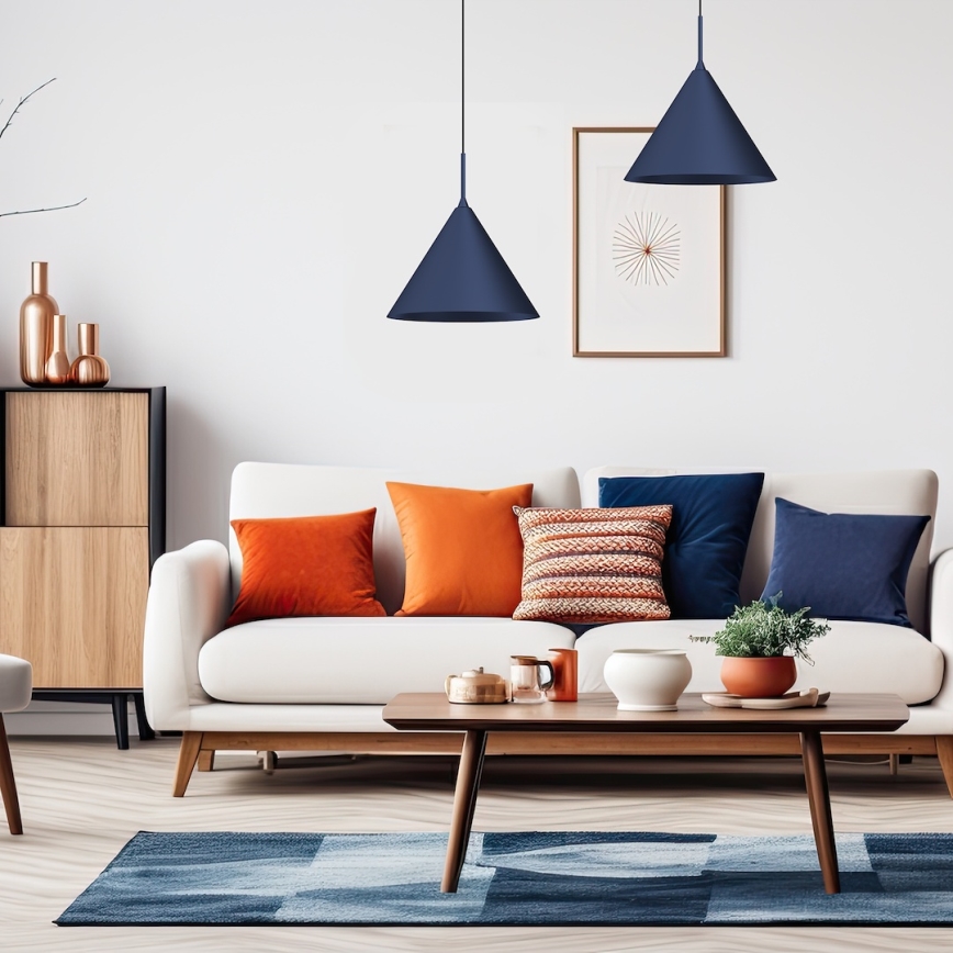 Pendellampa på kabel CAPITAL 1xGX53/15W/230V Ø 32 cm blå