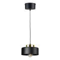 Pendellampa på kabel IGNIA 1xE27/60W/230V svart