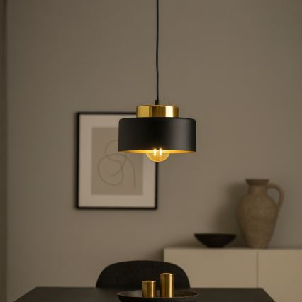 Pendellampa på kabel IGNIA 1xE27/60W/230V svart