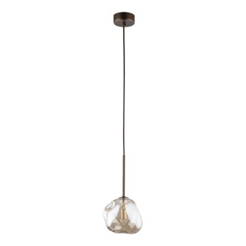 Pendellampa på kabel LAVA 1xG9/8W/230V brons/rökig beige