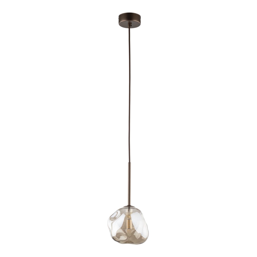 Pendellampa på kabel LAVA 1xG9/8W/230V brons/rökig beige