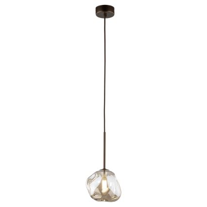 Pendellampa på kabel LAVA 1xG9/8W/230V brons/rökig beige