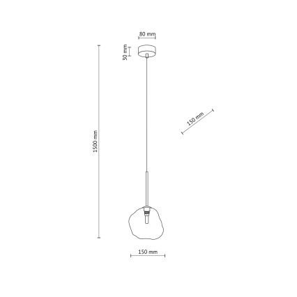 Pendellampa på kabel LAVA 1xG9/8W/230V brons/rökig beige