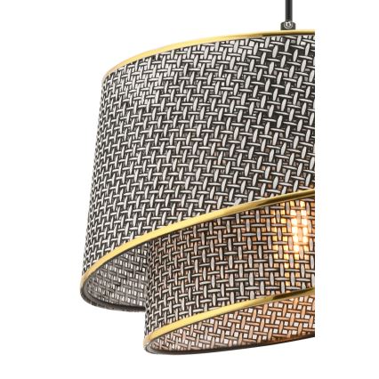 Pendellampa på sladd BARETTE 1xE27/60W/230V grå/guld