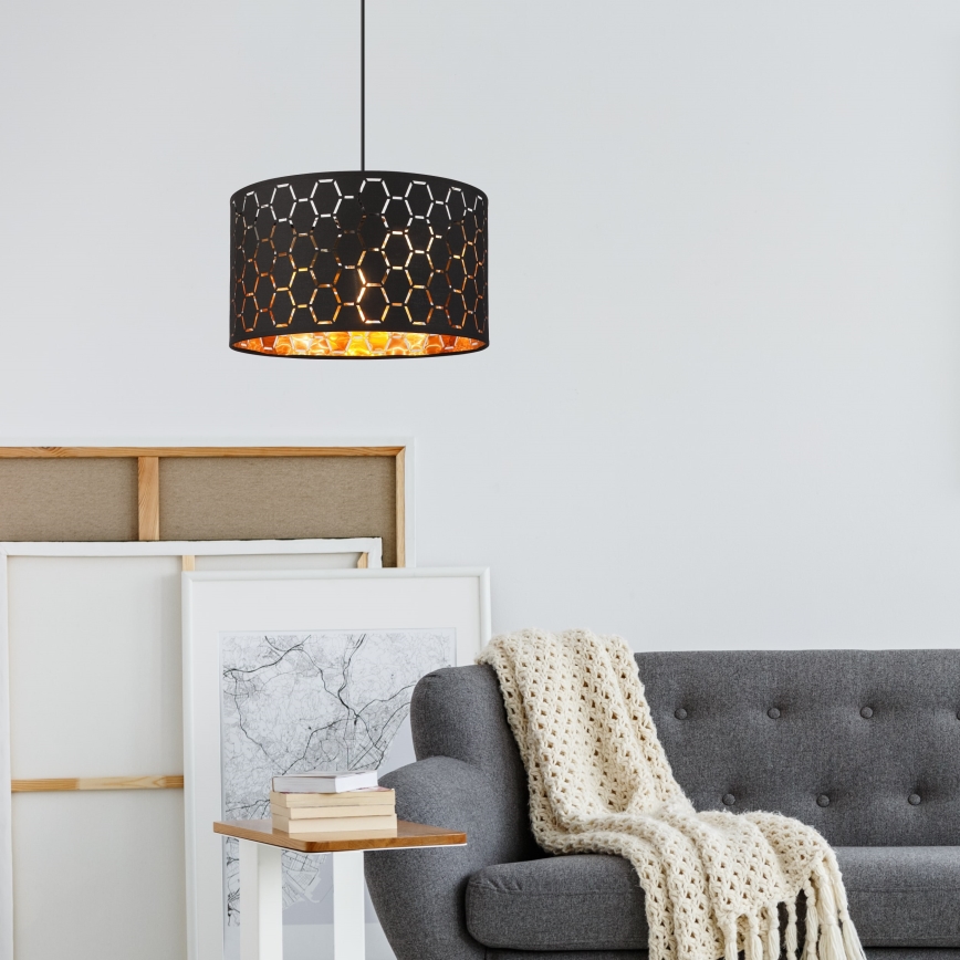 Pendellampa på sladd ULLE 1xE27/15W/230V svart