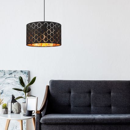 Pendellampa på sladd ULLE 1xE27/15W/230V svart