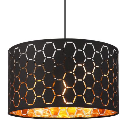 Pendellampa på sladd ULLE 1xE27/15W/230V svart