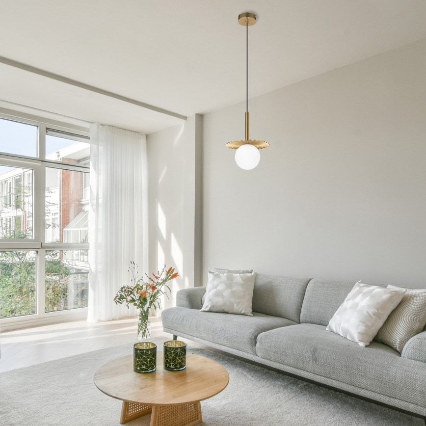 Pendellampa på vajer CHITA 1xG9/5W/230V guldfinish