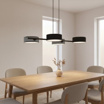 Pendellampa på vajer DRUMZ 4xE14/10W/230V svart/grå
