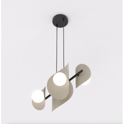 Pendellampa på vajer ELEMENTI 4xG9/8W/230V beige