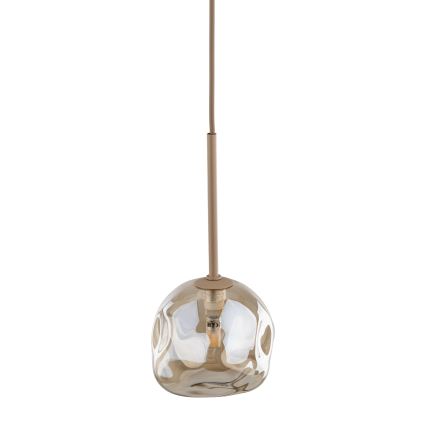 Pendellampa på vajer LAVA 1xG9/8W/230V beige/rökfärgad beige