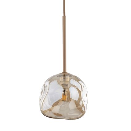 Pendellampa på vajer LAVA 1xG9/8W/230V beige/rökfärgad beige