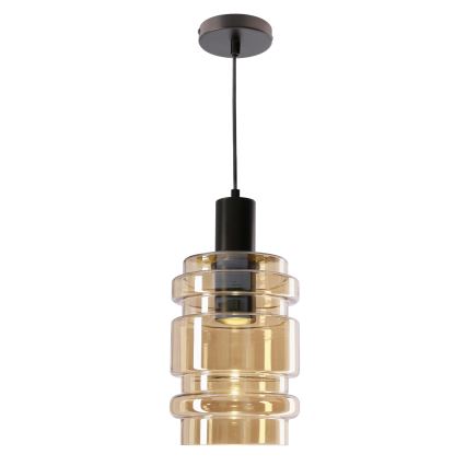 Pendellampa RADON 1xE27/40W/230V rök-beige