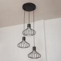 Pendellampa SOLANO 3xE27/15W/230V svart/guld
