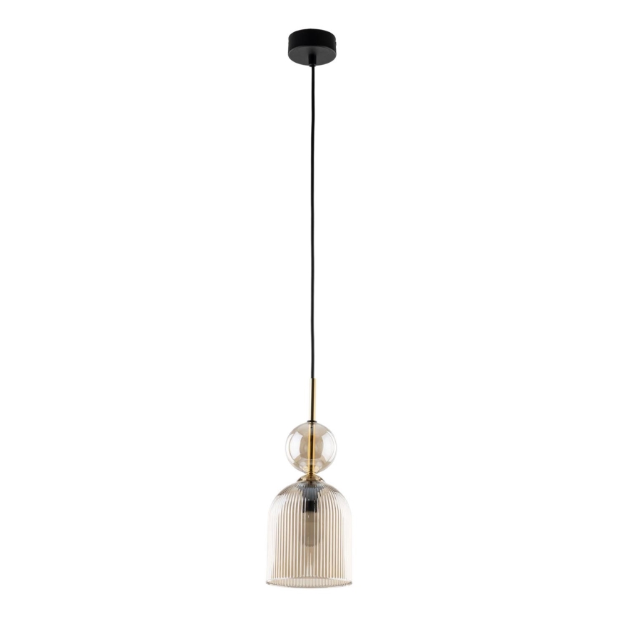Pendellampa SOPHIA på sladd 1xE14/10W/230V svart/rökbeige
