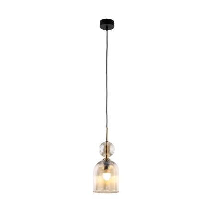 Pendellampa SOPHIA på sladd 1xE14/10W/230V svart/rökbeige