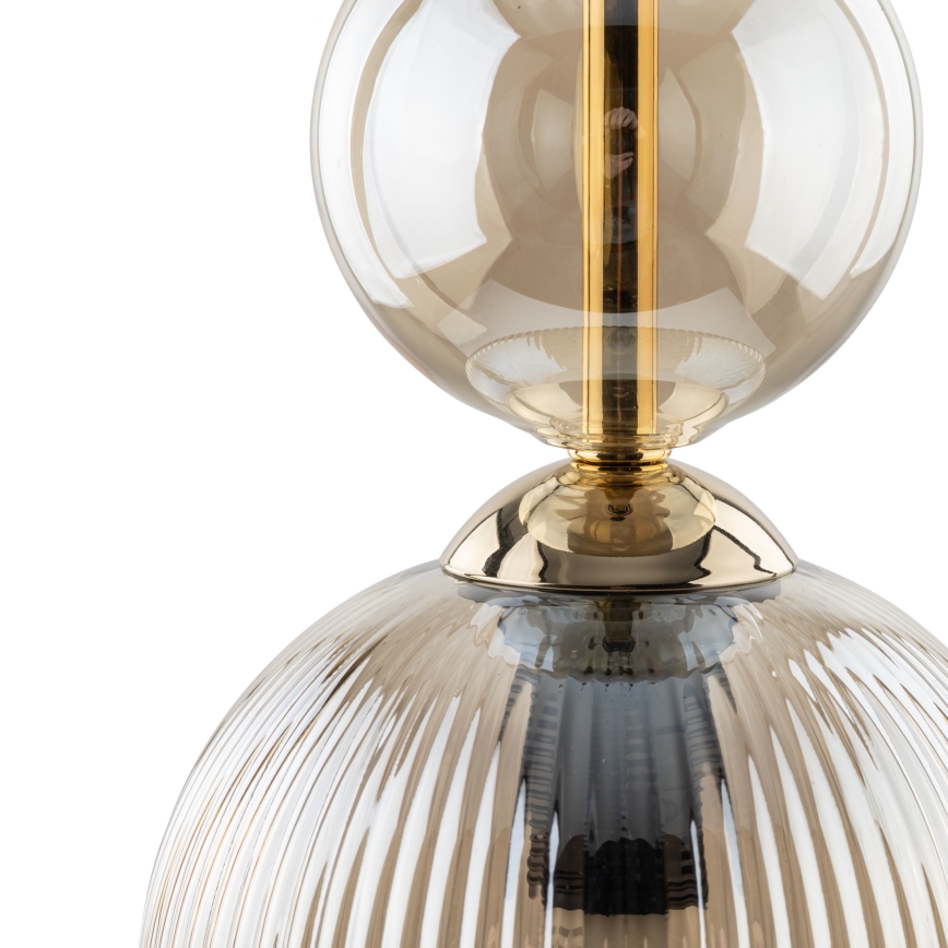 Pendellampa SOPHIA på sladd 1xE14/10W/230V svart/rökbeige