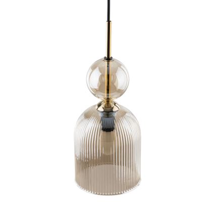 Pendellampa SOPHIA på sladd 1xE14/10W/230V svart/rökbeige