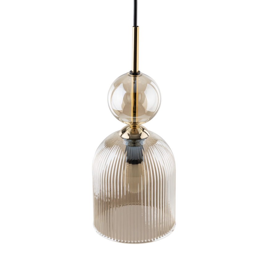 Pendellampa SOPHIA på sladd 1xE14/10W/230V svart/rökbeige