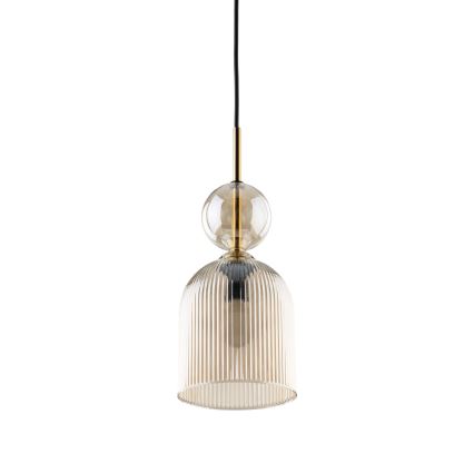 Pendellampa SOPHIA på sladd 1xE14/10W/230V svart/rökbeige