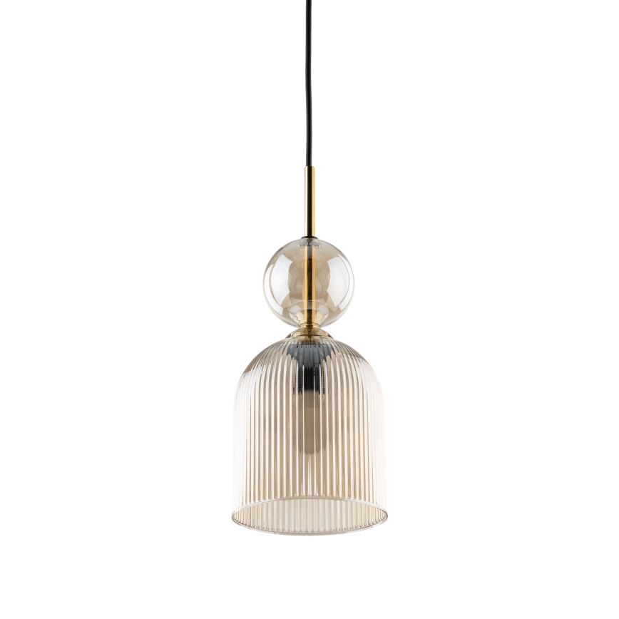 Pendellampa SOPHIA på sladd 1xE14/10W/230V svart/rökbeige