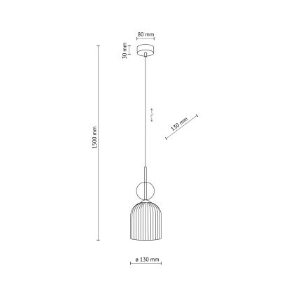 Pendellampa SOPHIA på sladd 1xE14/10W/230V svart/rökbeige