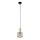 Pendellampa SOPHIA på vajer 1xE14/10W/230V svart/rökbeige