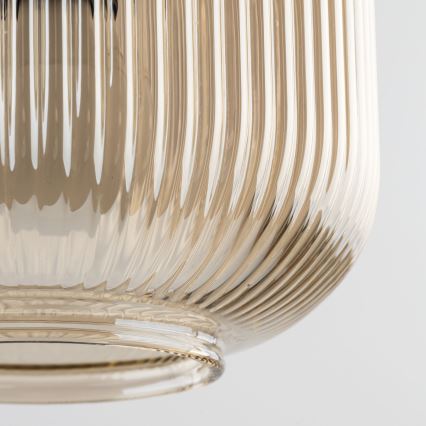 Pendellampa SOPHIA på vajer 1xE14/10W/230V svart/rökbeige