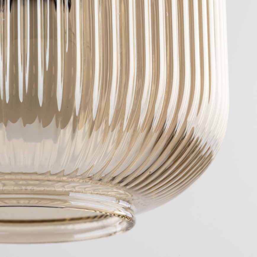 Pendellampa SOPHIA på vajer 1xE14/10W/230V svart/rökbeige