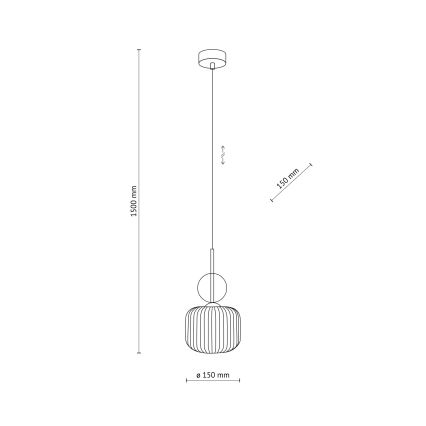 Pendellampa SOPHIA på vajer 1xE14/10W/230V svart/rökbeige