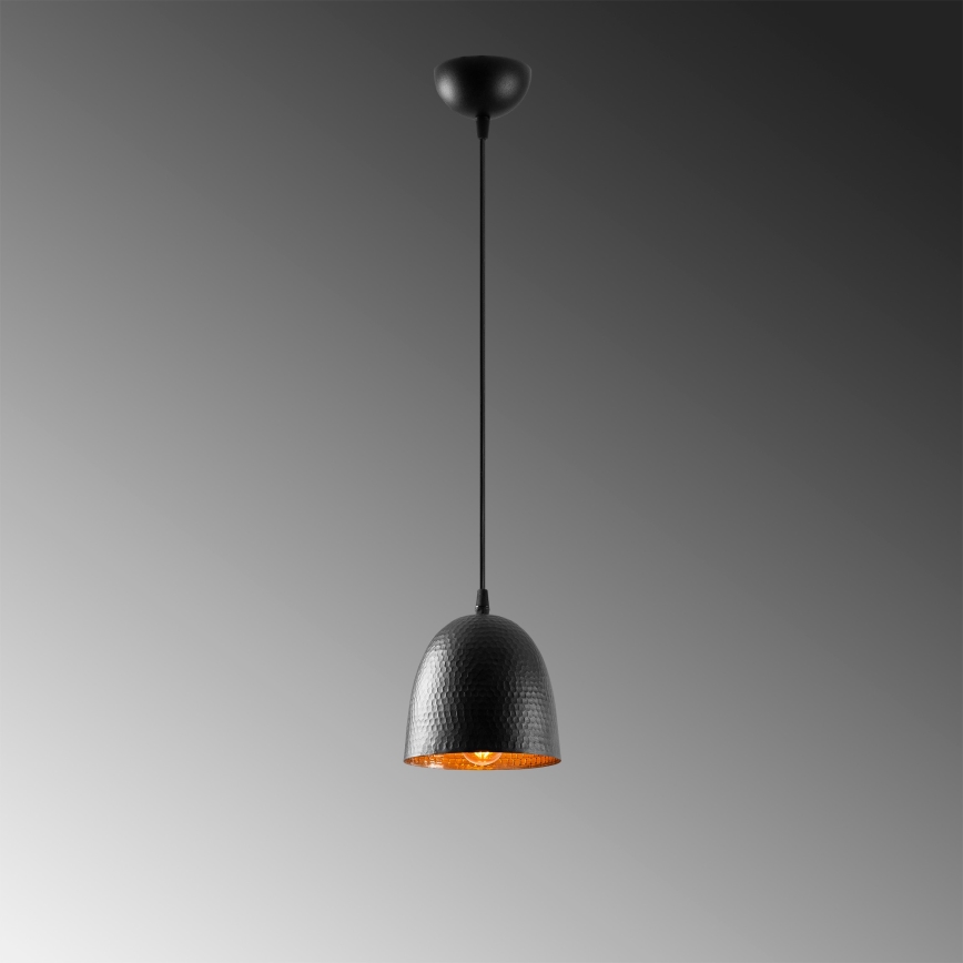 Pendellampa TATTOO med sladd, 1xE27/40W/230V, Ø 16 cm, svart