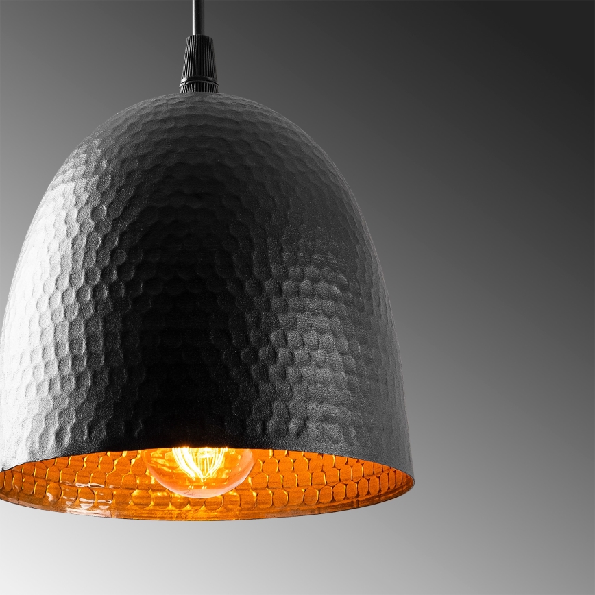 Pendellampa TATTOO med sladd, 1xE27/40W/230V, Ø 16 cm, svart