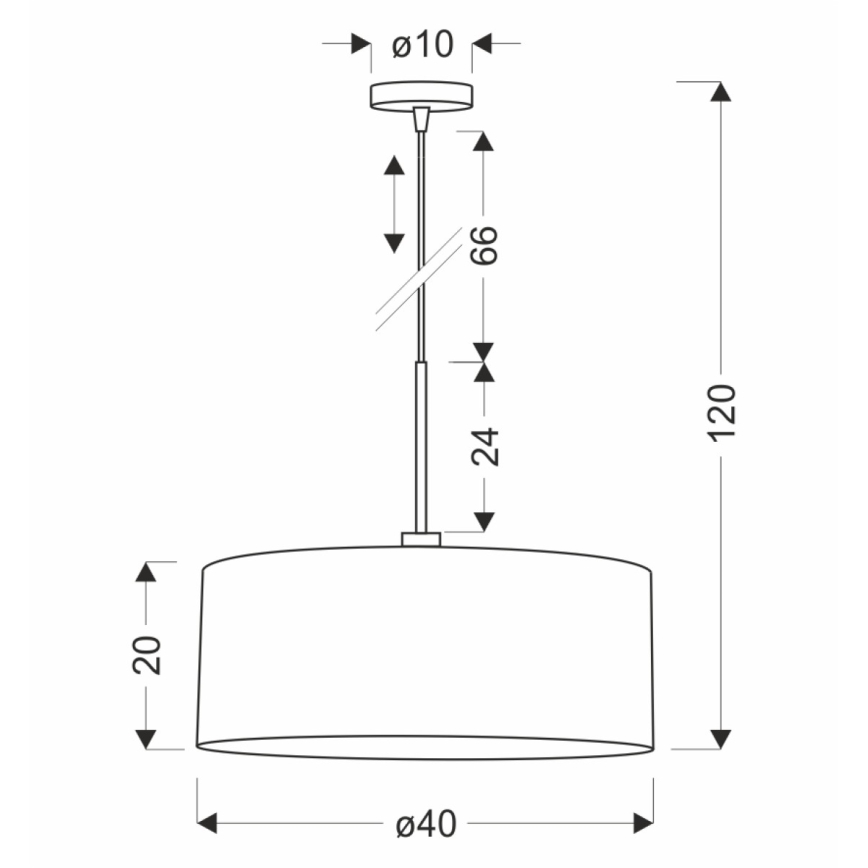 Pendellampa VANTI 1xE27/40W/230V tegelröd