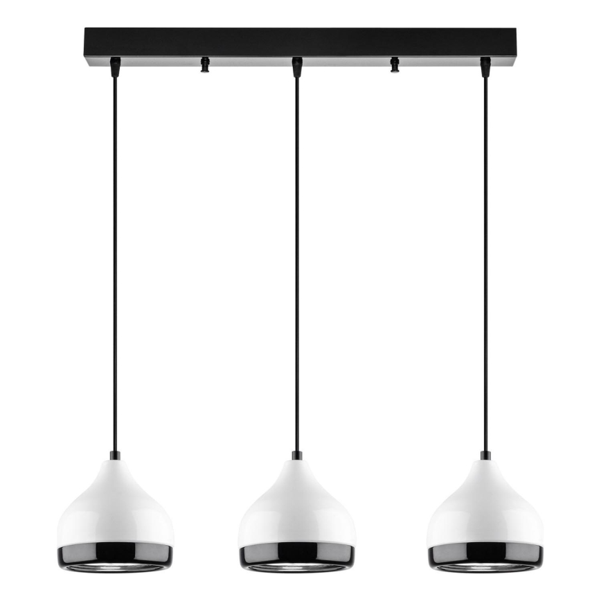 Pendellampa YILDO 3xE27/40W/230V vit/svart