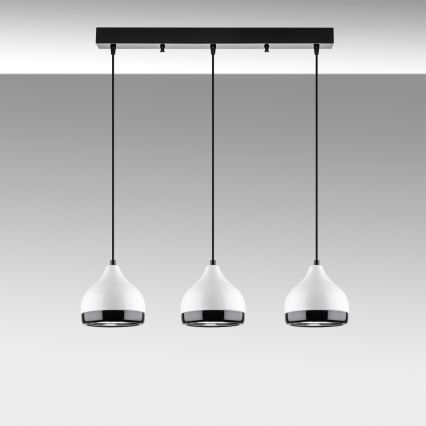 Pendellampa YILDO 3xE27/40W/230V vit/svart