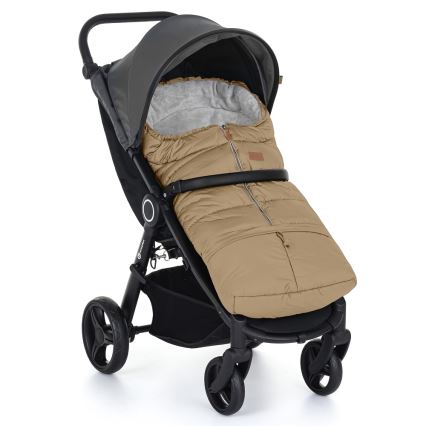 PETITE&MARS - SET Barnåkpåse 3-i-1 JIBOT + handvärmare för barnvagn brun